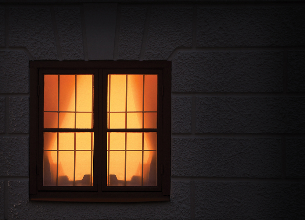 Photo of illuminated window