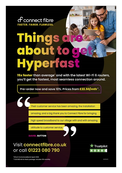 Advert for Connect Fibre broadband